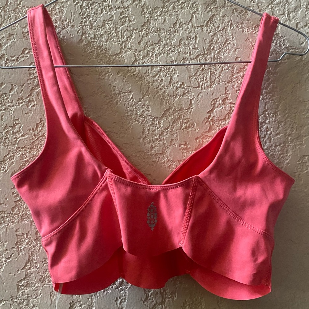 Free People Movement Petal Pusher Bra Bralette in Coral Pink ~ Size XS - Picture 7 of 10